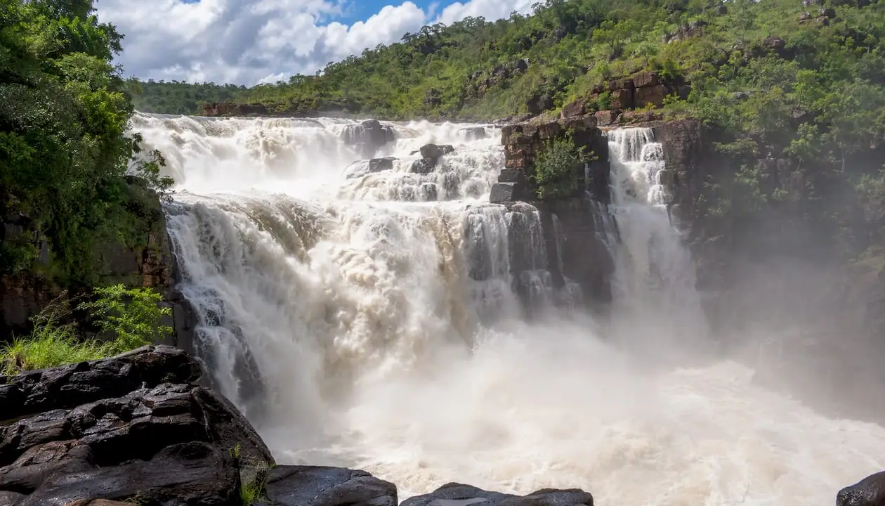Mitchell Falls roaring with full water flow